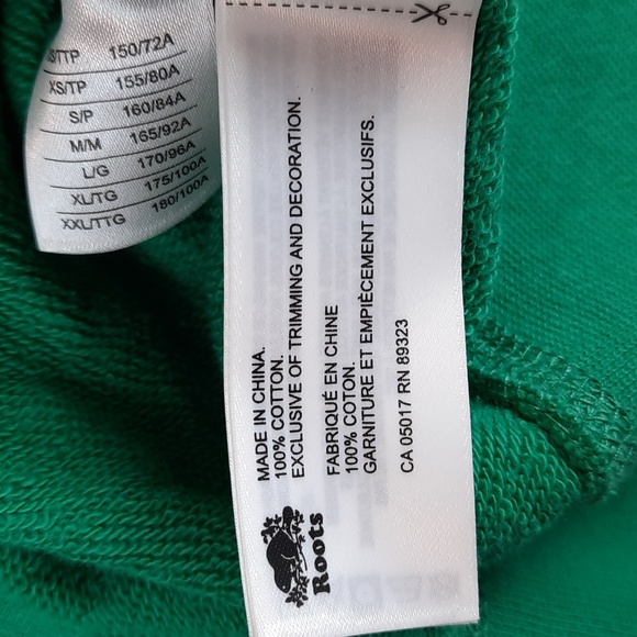 Roots green Bueno cropped quarter zip polo sweatshirt, size small, NWT - Picture 9 of 10